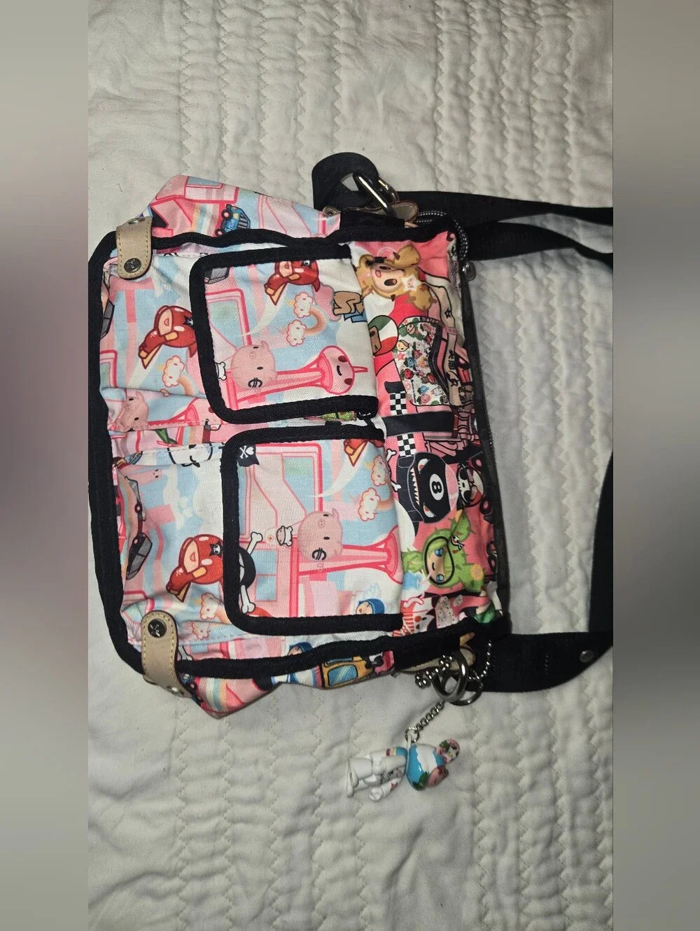 Lesportsac Pink Multi-Color Printed Crossbody Bag